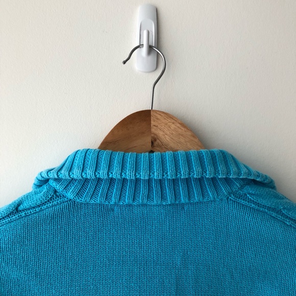 Ralph Lauren Sport Blue Knit Zip Up Sweater - Picture 5 of 7